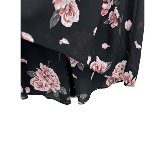 Torrid Floral Flutter Sleeve Scoop Neck Hi Low Georgette Blouse Women’s Size 3X - Picture 3 of 10